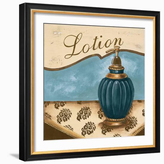 Bath Accessories IV - Blue Lotion-Gregory Gorham-Framed Art Print