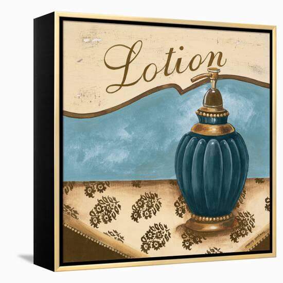 Bath Accessories IV - Blue Lotion-Gregory Gorham-Framed Stretched Canvas