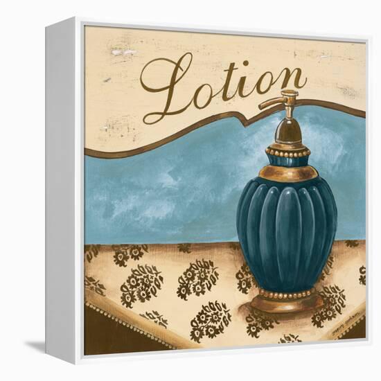 Bath Accessories IV - Blue Lotion-Gregory Gorham-Framed Stretched Canvas