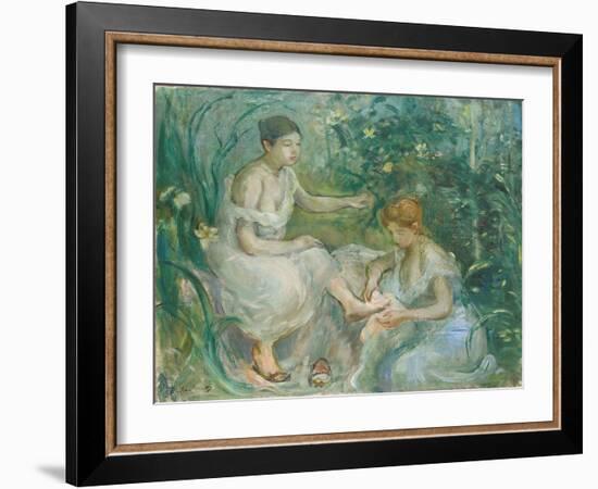 Bath; Bain, 1894 (Oil on Canvas)-Berthe Morisot-Framed Giclee Print