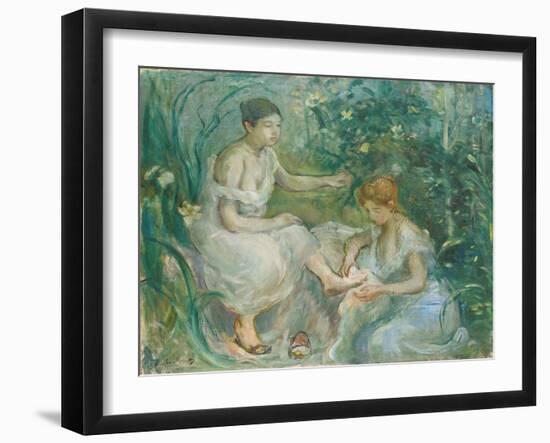 Bath; Bain, 1894 (Oil on Canvas)-Berthe Morisot-Framed Giclee Print