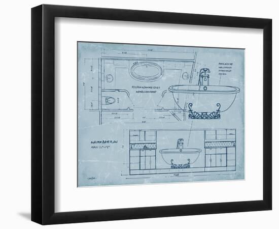 Bath Blueprint 2-Diane Stimson-Framed Art Print