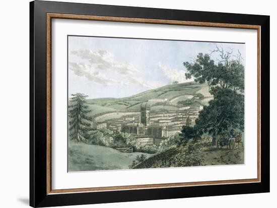 Bath, from the Private Road Leading to Prior Park, from 'A Picturesque Guide to Bath, Bristol…-J. Hassell and J.C. Ibbetson-Framed Giclee Print