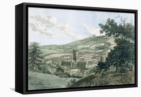 Bath, from the Private Road Leading to Prior Park, from 'A Picturesque Guide to Bath, Bristol…-J. Hassell and J.C. Ibbetson-Framed Premier Image Canvas