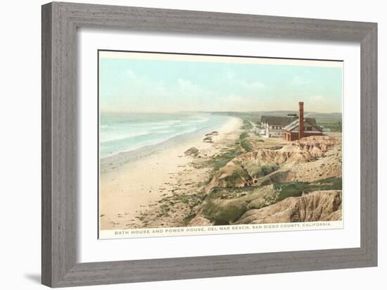 Bath House and Power House, Del Mar, California-null-Framed Art Print