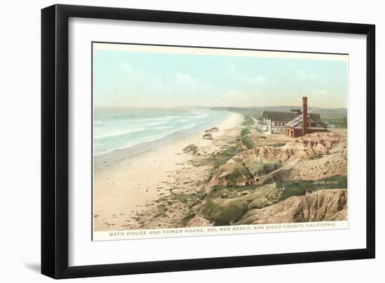 Bath House and Power House, Del Mar, California-null-Framed Art Print