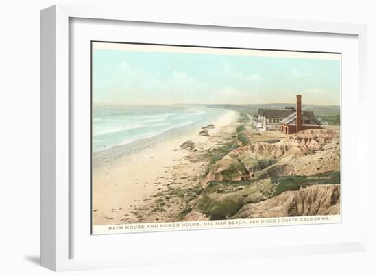 Bath House and Power House, Del Mar, California-null-Framed Art Print