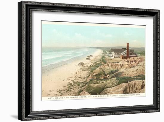 Bath House and Power House, Del Mar, California-null-Framed Art Print