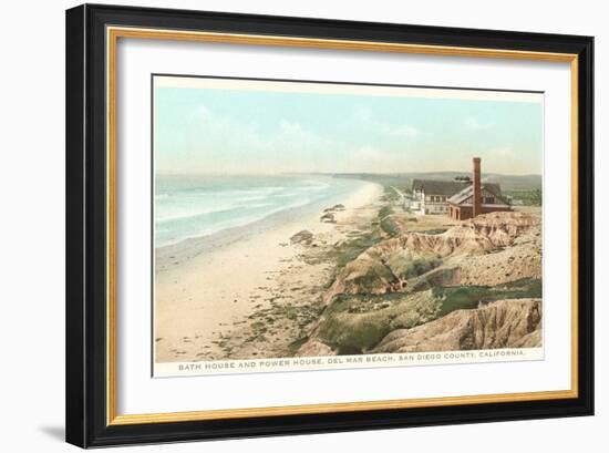 Bath House and Power House, Del Mar, California-null-Framed Art Print