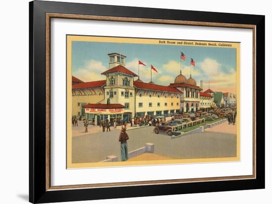 Bath House, Redondo Beach, California-null-Framed Premium Giclee Print