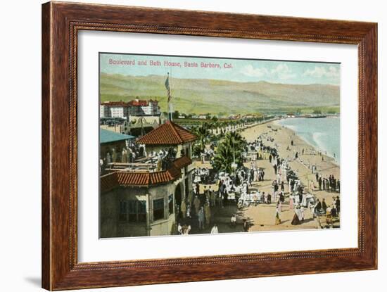 Bath House, Santa Barbara, California-null-Framed Art Print