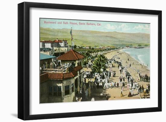 Bath House, Santa Barbara, California-null-Framed Art Print