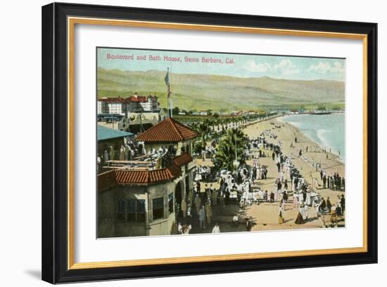 Bath House, Santa Barbara, California-null-Framed Art Print