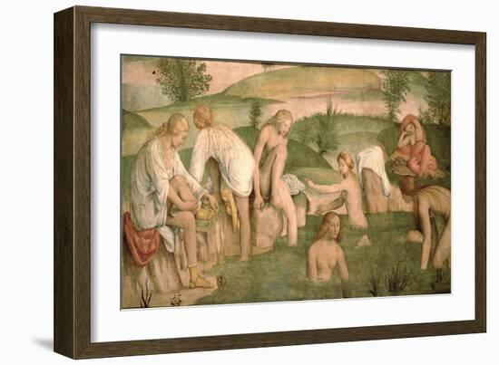 Bath of Psyche, 1520-23-Bernardino Luini-Framed Giclee Print