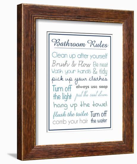 Bath Rules b 2-Lauren Gibbons-Framed Art Print