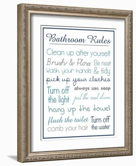 Bath Rules b 2-Lauren Gibbons-Framed Art Print