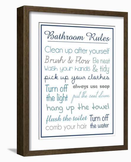 Bath Rules b 2-Lauren Gibbons-Framed Art Print