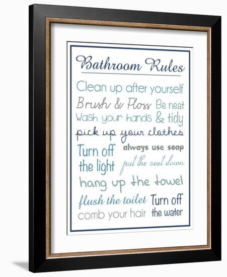 Bath Rules b 2-Lauren Gibbons-Framed Art Print