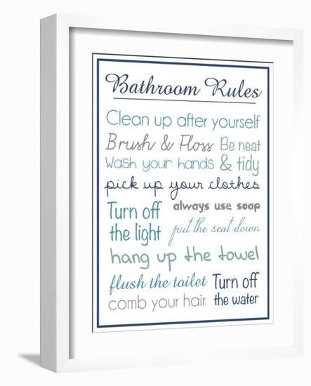 Bath Rules b 2-Lauren Gibbons-Framed Art Print