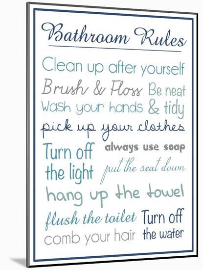 Bath Rules b 2-Lauren Gibbons-Mounted Art Print