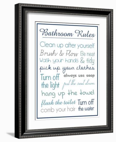 Bath Rules b 2-Lauren Gibbons-Framed Art Print