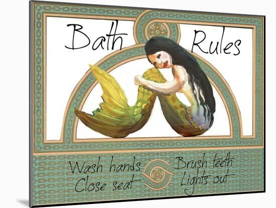 Bath Rules Mermaid-sylvia pimental-Mounted Art Print