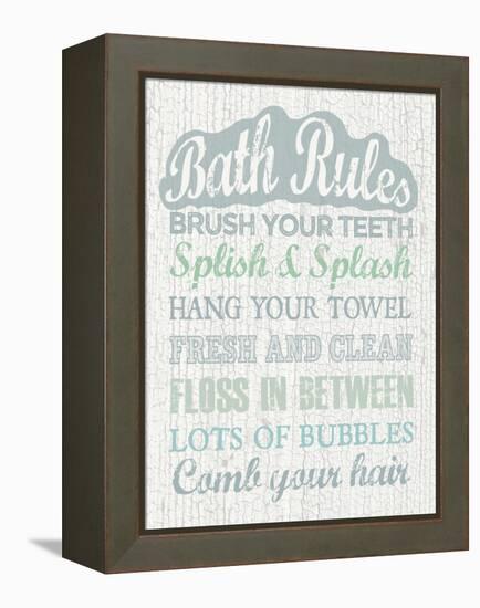 Bath Rules-Erin Clark-Framed Premier Image Canvas