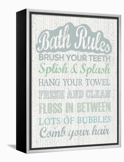 Bath Rules-Erin Clark-Framed Premier Image Canvas