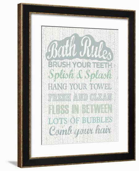 Bath Rules-Erin Clark-Framed Giclee Print