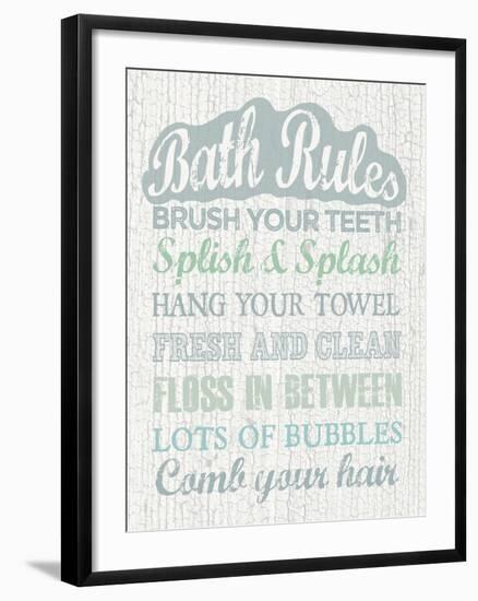 Bath Rules-Erin Clark-Framed Giclee Print