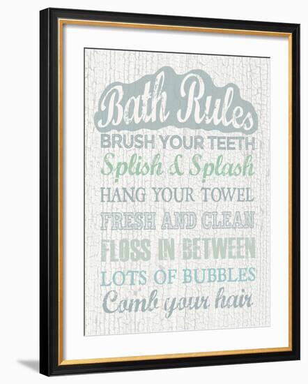 Bath Rules-Erin Clark-Framed Giclee Print