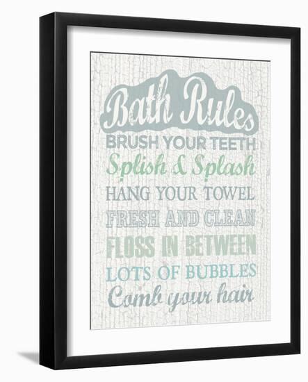 Bath Rules-Erin Clark-Framed Giclee Print