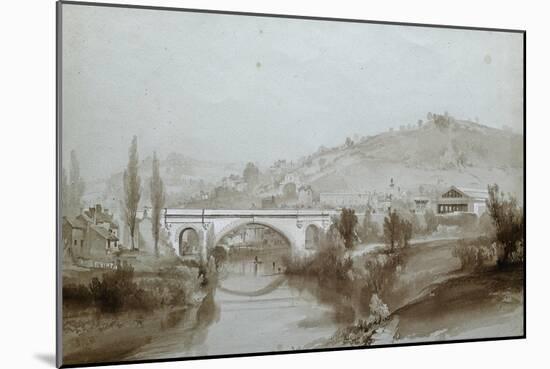 Bath. St. James's Bridge, 1846 (Wash Drawing)-John Cooke Bourne-Mounted Giclee Print