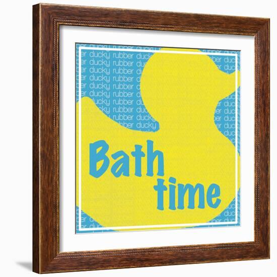 Bath Time Ducky-Lauren Gibbons-Framed Art Print