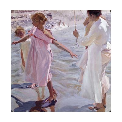 Bath Time Valencia 1909 Oil On Canvas 150x150 5 Cm Giclee Print Sorolla Joaquin Art Com