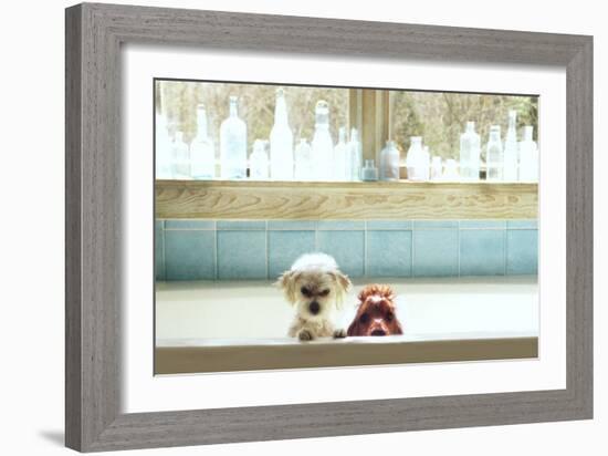 Bath Tub Buddies-Betsy Cameron-Framed Art Print