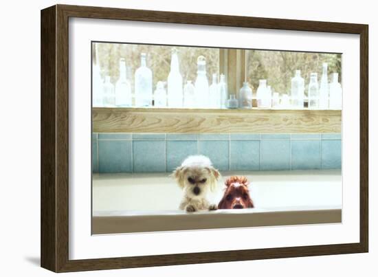 Bath Tub Buddies-Betsy Cameron-Framed Art Print