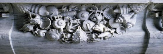 'Bath with Relief Decoration of Shells' Giclee Print | Art.com