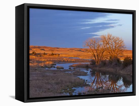 Bathed in Sunset Light the Calamus River in Loup County, Nebraska, USA-Chuck Haney-Framed Premier Image Canvas