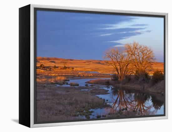 Bathed in Sunset Light the Calamus River in Loup County, Nebraska, USA-Chuck Haney-Framed Premier Image Canvas