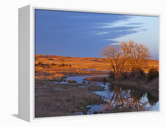 Bathed in Sunset Light the Calamus River in Loup County, Nebraska, USA-Chuck Haney-Framed Premier Image Canvas