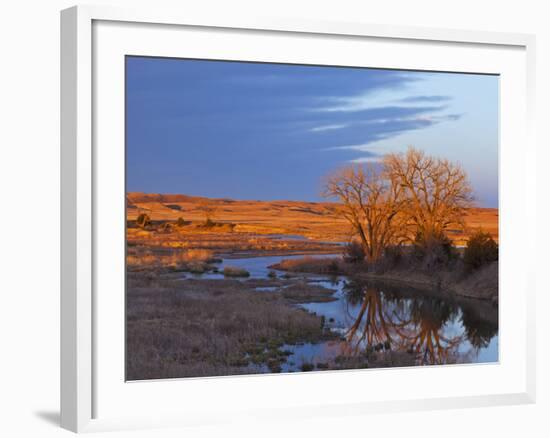 Bathed in Sunset Light the Calamus River in Loup County, Nebraska, USA-Chuck Haney-Framed Photographic Print