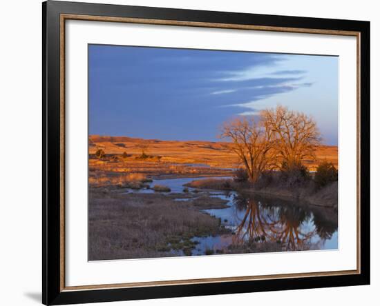 Bathed in Sunset Light the Calamus River in Loup County, Nebraska, USA-Chuck Haney-Framed Photographic Print