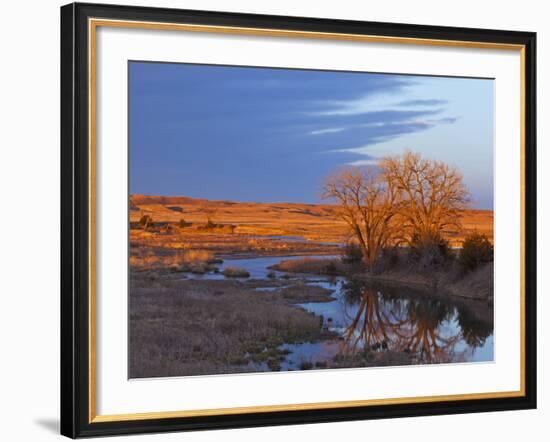 Bathed in Sunset Light the Calamus River in Loup County, Nebraska, USA-Chuck Haney-Framed Photographic Print