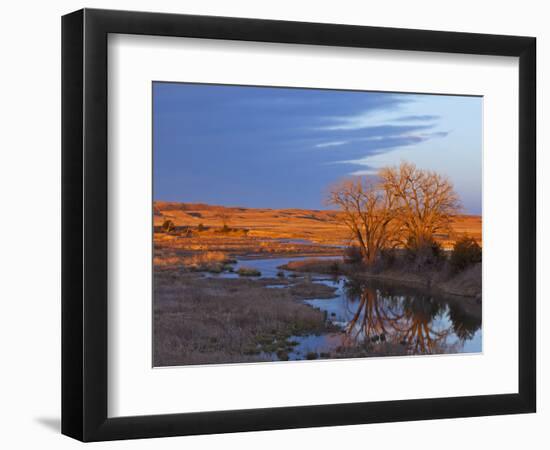 Bathed in Sunset Light the Calamus River in Loup County, Nebraska, USA-Chuck Haney-Framed Photographic Print