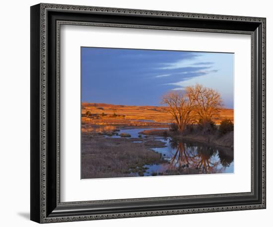 Bathed in Sunset Light the Calamus River in Loup County, Nebraska, USA-Chuck Haney-Framed Photographic Print