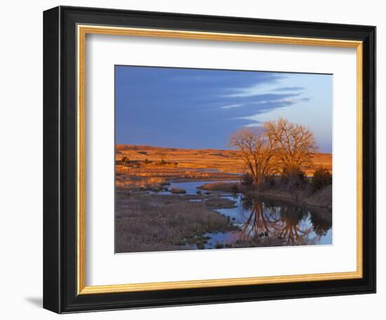 Bathed in Sunset Light the Calamus River in Loup County, Nebraska, USA-Chuck Haney-Framed Photographic Print