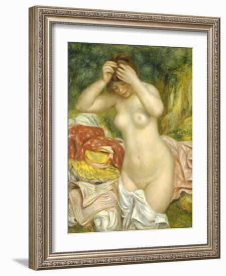 Bather Arranging Her Hair, 1893-Pierre-Auguste Renoir-Framed Giclee Print