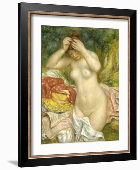 Bather Arranging Her Hair, 1893-Pierre-Auguste Renoir-Framed Giclee Print