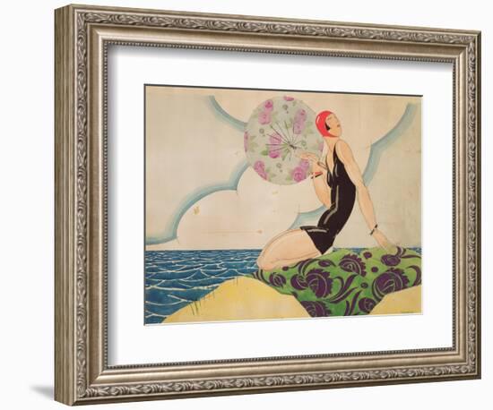 Bather, c.1925-René Vincent-Framed Giclee Print